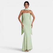 Women's Halter Neck Long Party Dress