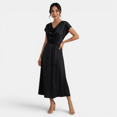 Vestido Midi Elegante de Seda para Mujer