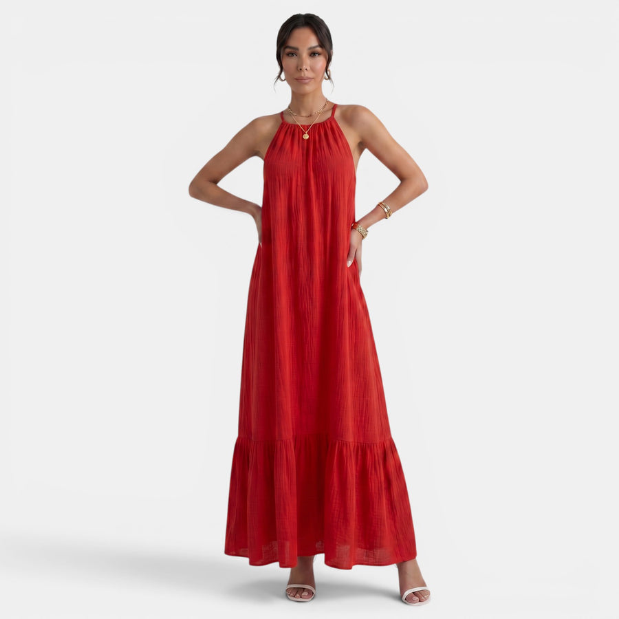Vestido Largo Playa Mujer Halter