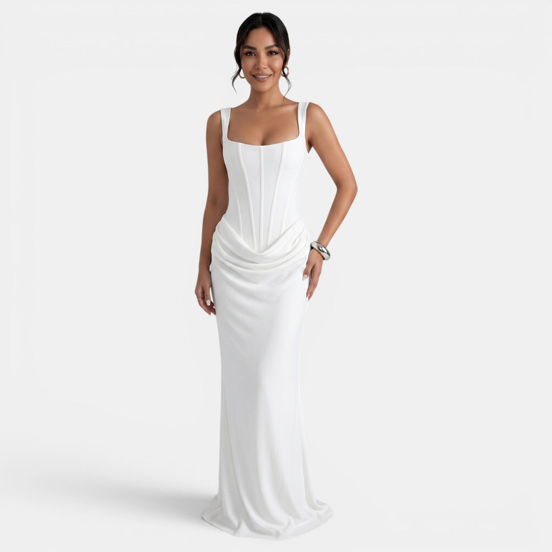 Vestido Maxi Corsé Mujer Elegante