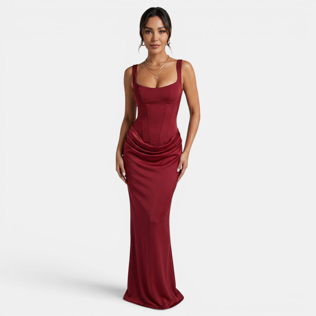 Vestido Maxi Corsé Mujer Elegante