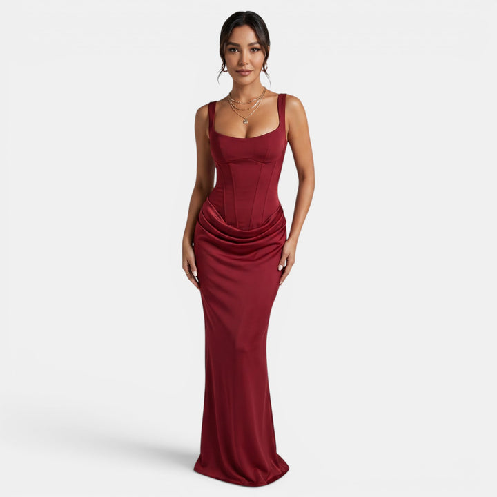 Vestido Maxi Corsé Mujer Elegante