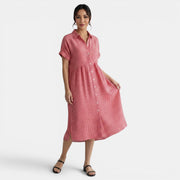 Casual Striped Loose Cotton Linen Dress
