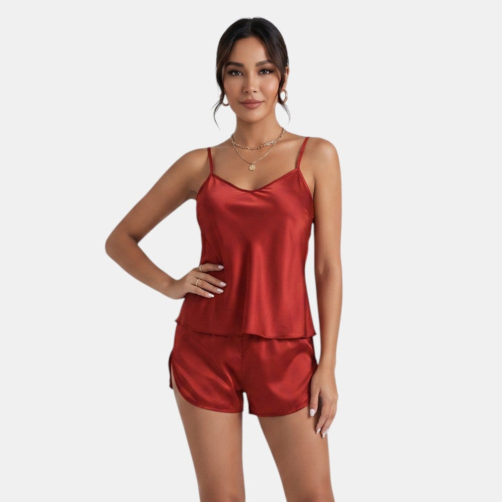 Conjunto de Seda Mujer con Tirantes