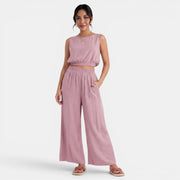 Conjunto Mujer Top y Pantalón Ancho