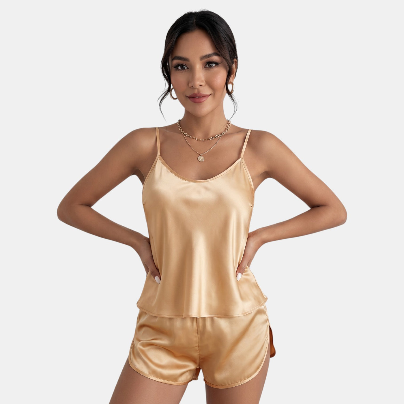 Conjunto de Seda Mujer con Tirantes