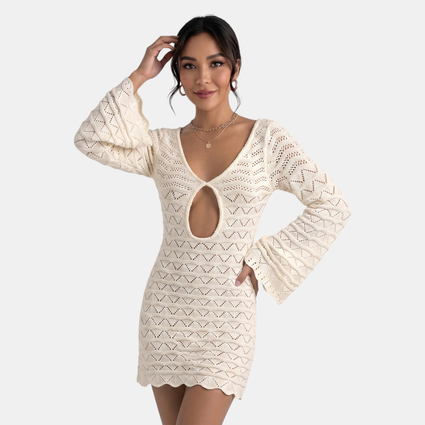 Women's Striped Boho Short Dress – Lightweight and Stylish Summer Beach Dress