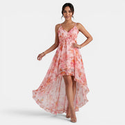 Vestido Rosa Floral Mujer Verano