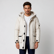 Parka Hombre de Lana de Cordero con Capucha