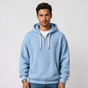 Sudadera Hombre Textura Gofre con Capucha y Cremallera