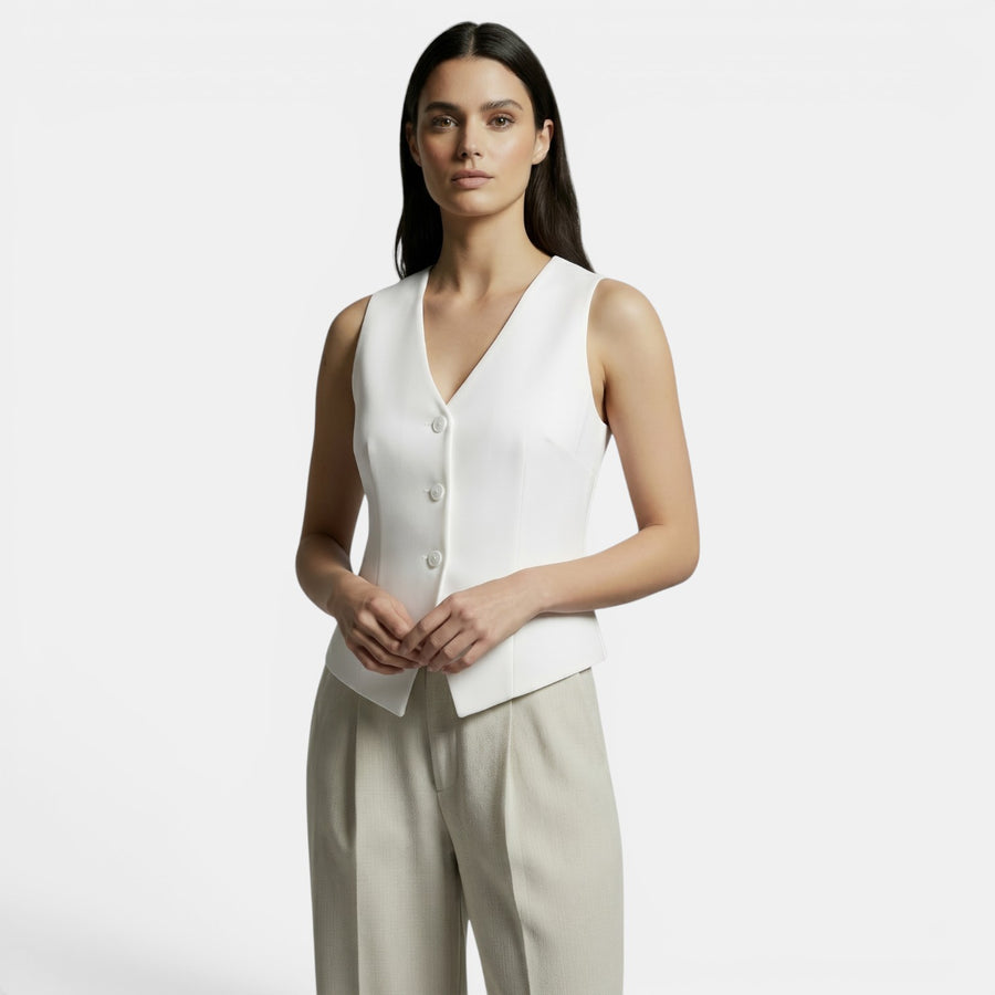 Chaleco Mujer Slim Fit Retro Elegante – Moda Casual y Sofisticada