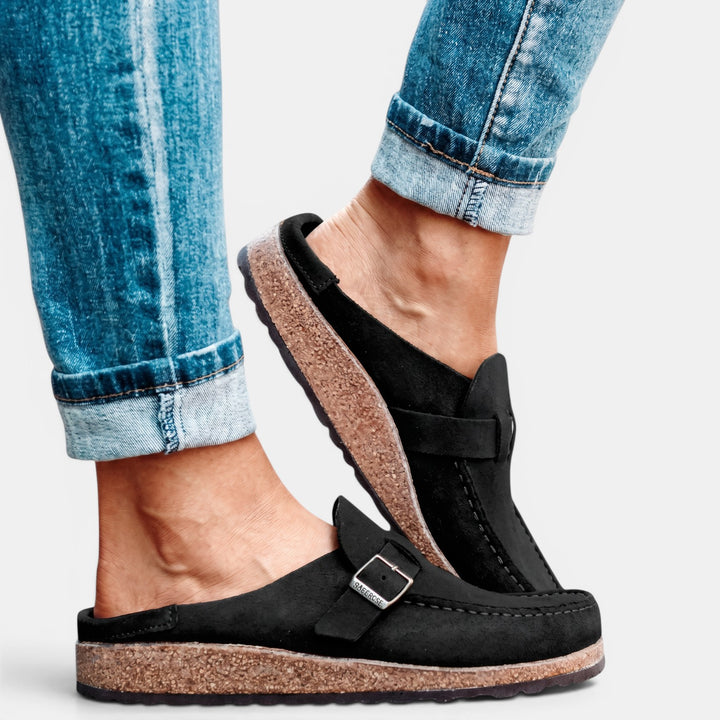 Sandalias Ortopédicas Mujer Ante Hebilla