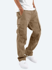 Pantalón Cargo Hombre Negro Algodón Corte Relajado