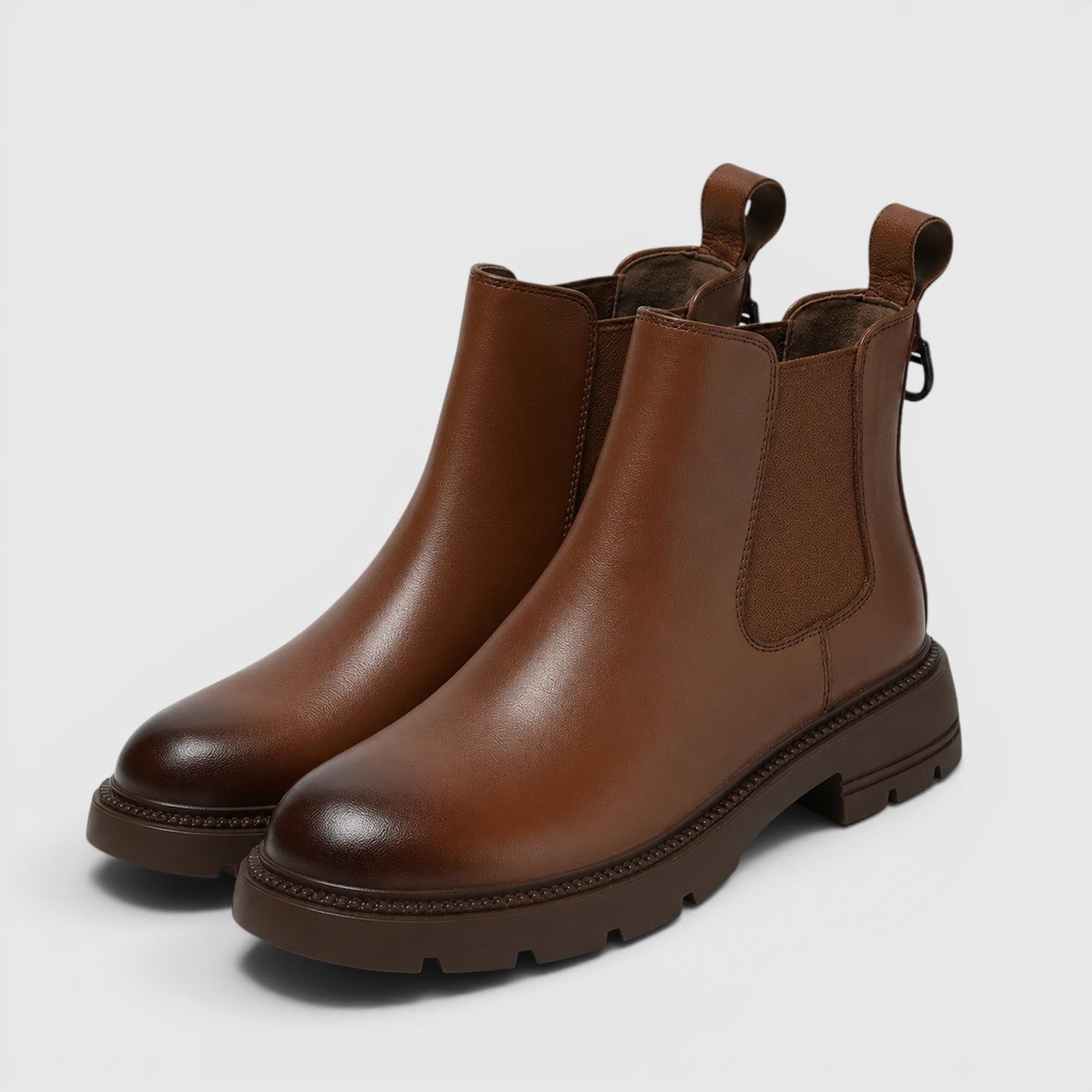 Botines de Piel de Oveja Mujer Premium – Tacón Medio Cómodo