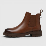 Botines de Piel de Oveja Mujer Premium – Tacón Medio Cómodo