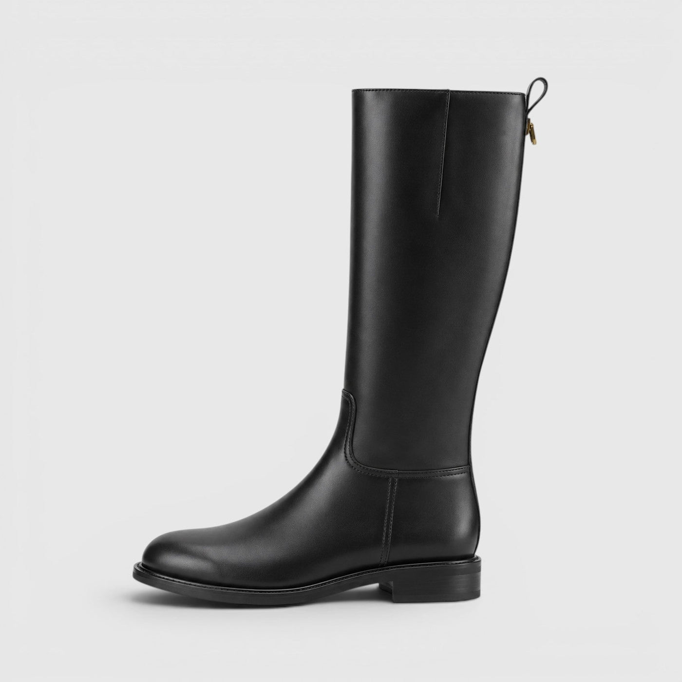 Botas Altas Mujer Premium – Botas hasta la Rodilla con Tacón Medio y Cremallera