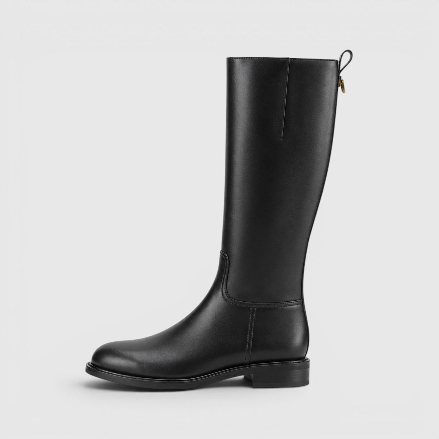 Botas Altas Mujer Premium – Botas hasta la Rodilla con Tacón Medio y Cremallera