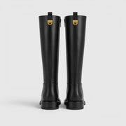 Botas Altas Mujer Premium – Botas hasta la Rodilla con Tacón Medio y Cremallera