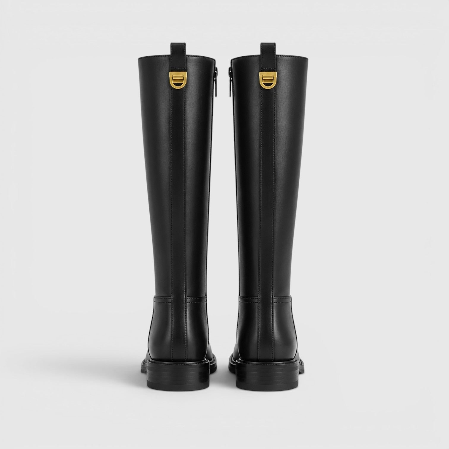 Botas Altas Mujer Premium – Botas hasta la Rodilla con Tacón Medio y Cremallera