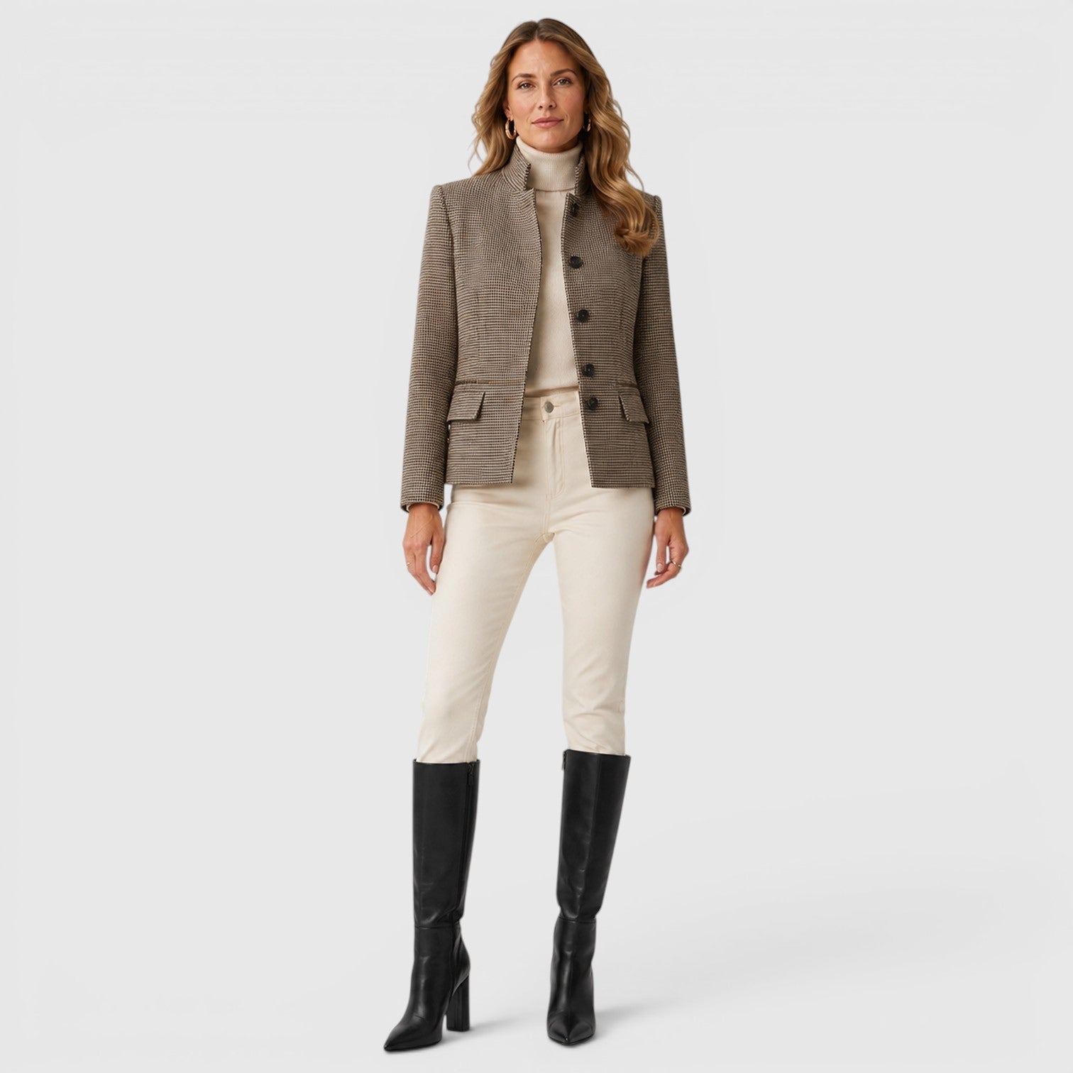 Botas Altas Mujer Premium – Botas hasta la Rodilla con Tacón Chunky