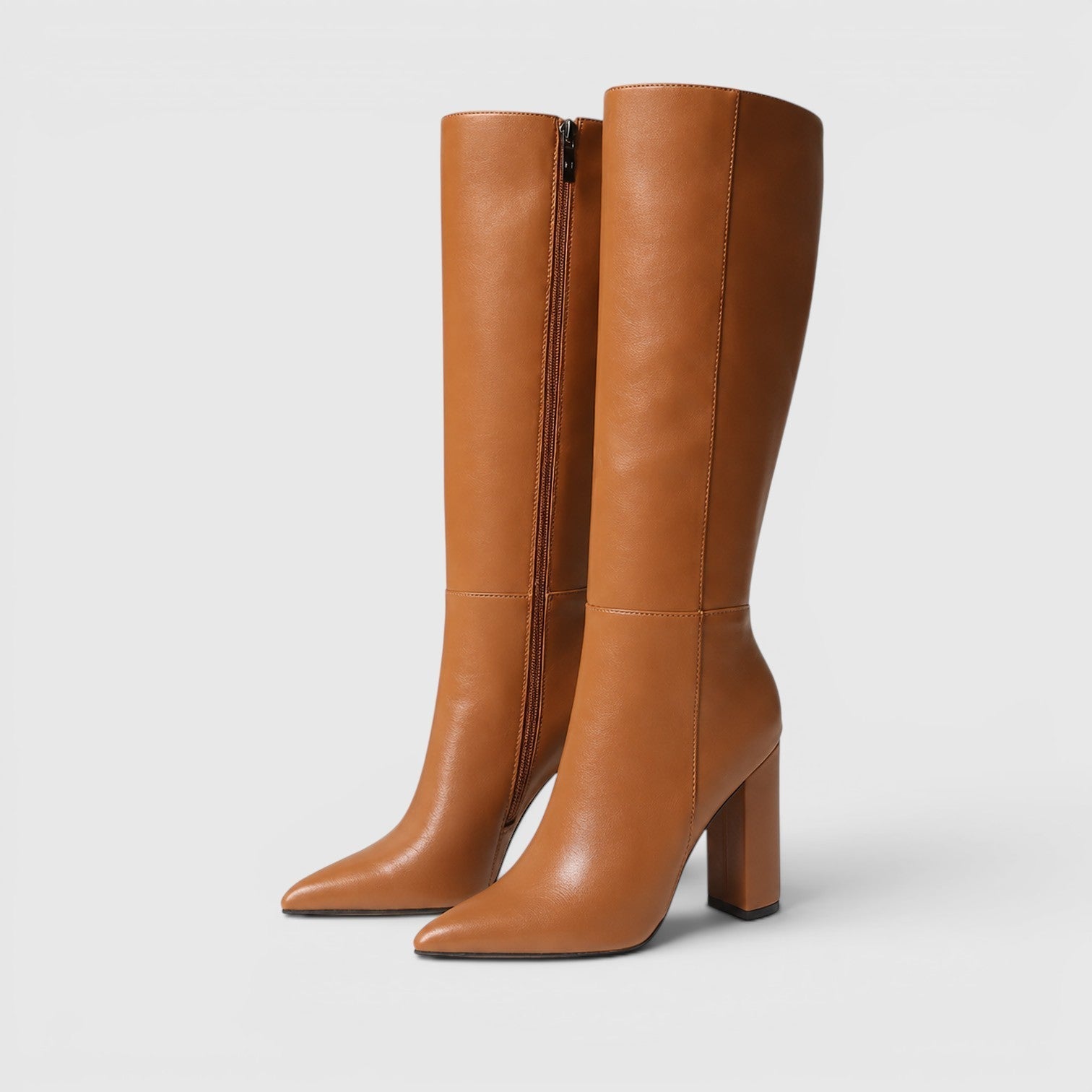 Botas Altas Mujer Premium – Botas hasta la Rodilla con Tacón Chunky