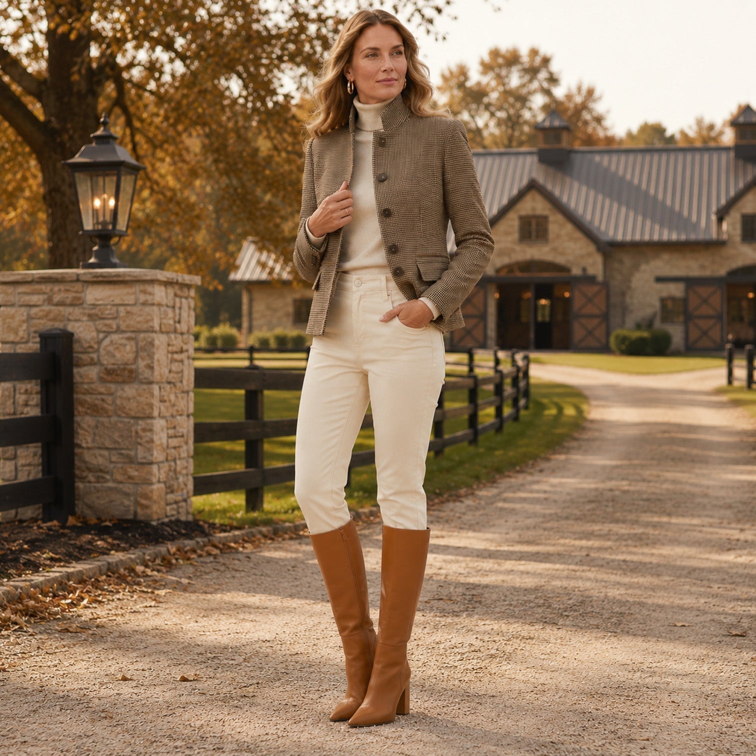 Botas Altas Mujer Premium – Botas hasta la Rodilla con Tacón Chunky