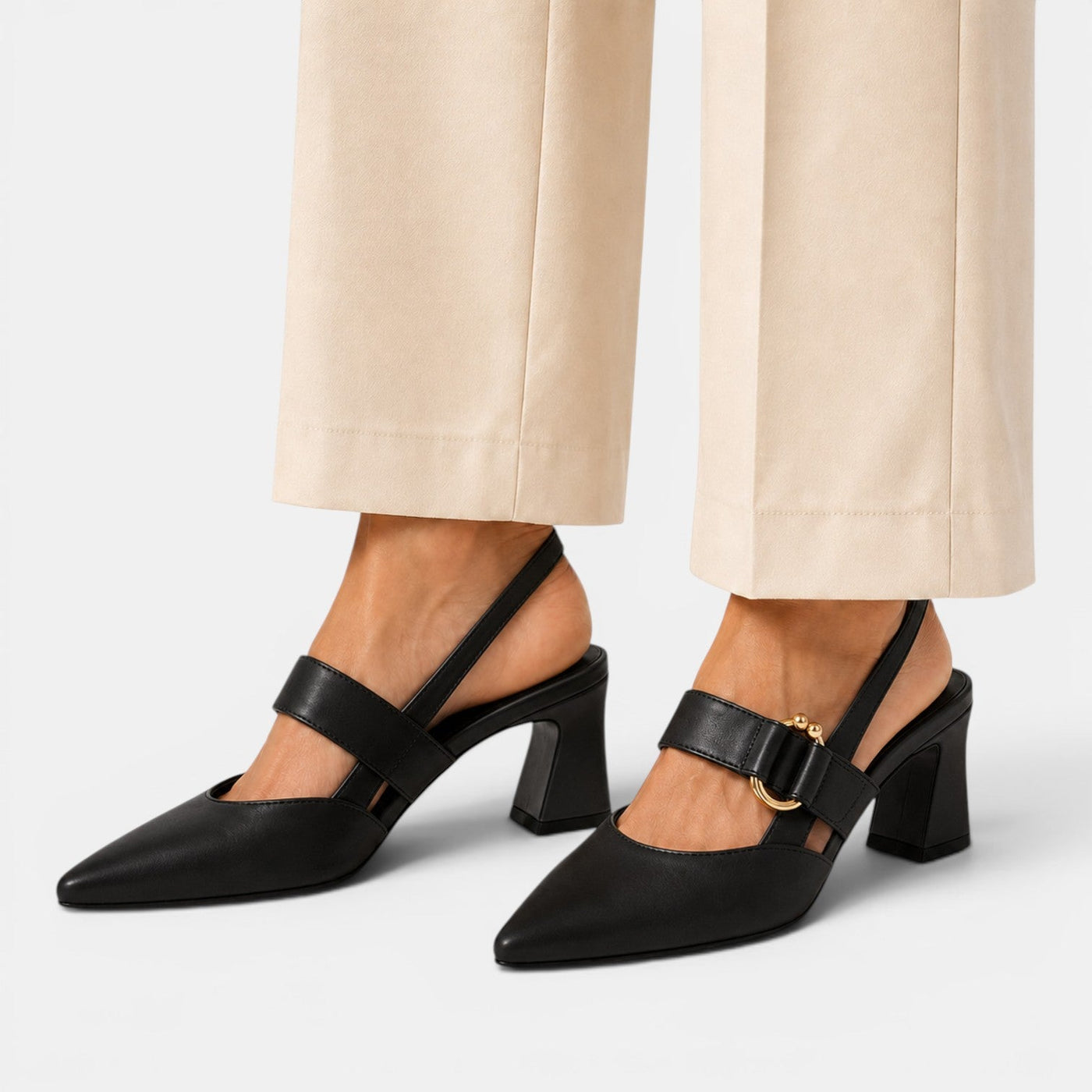 Zapatos de Tacón Mujer Premium – Salón de Punta con Pulsera y Tacón de 6 cm