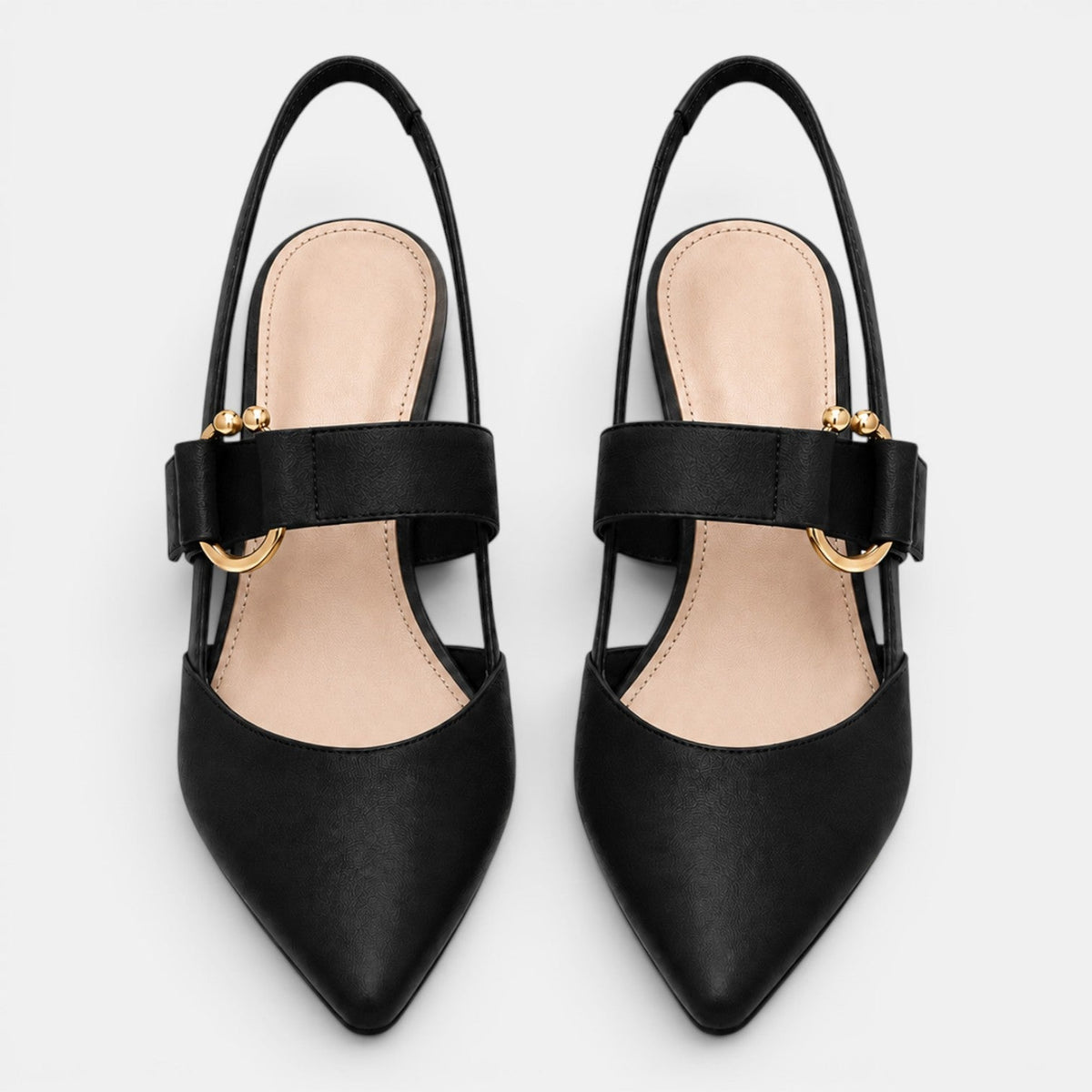 Women's Pointed Toe Ankle Strap Pumps - 2.4 Inch (6 cm) Mid Heel