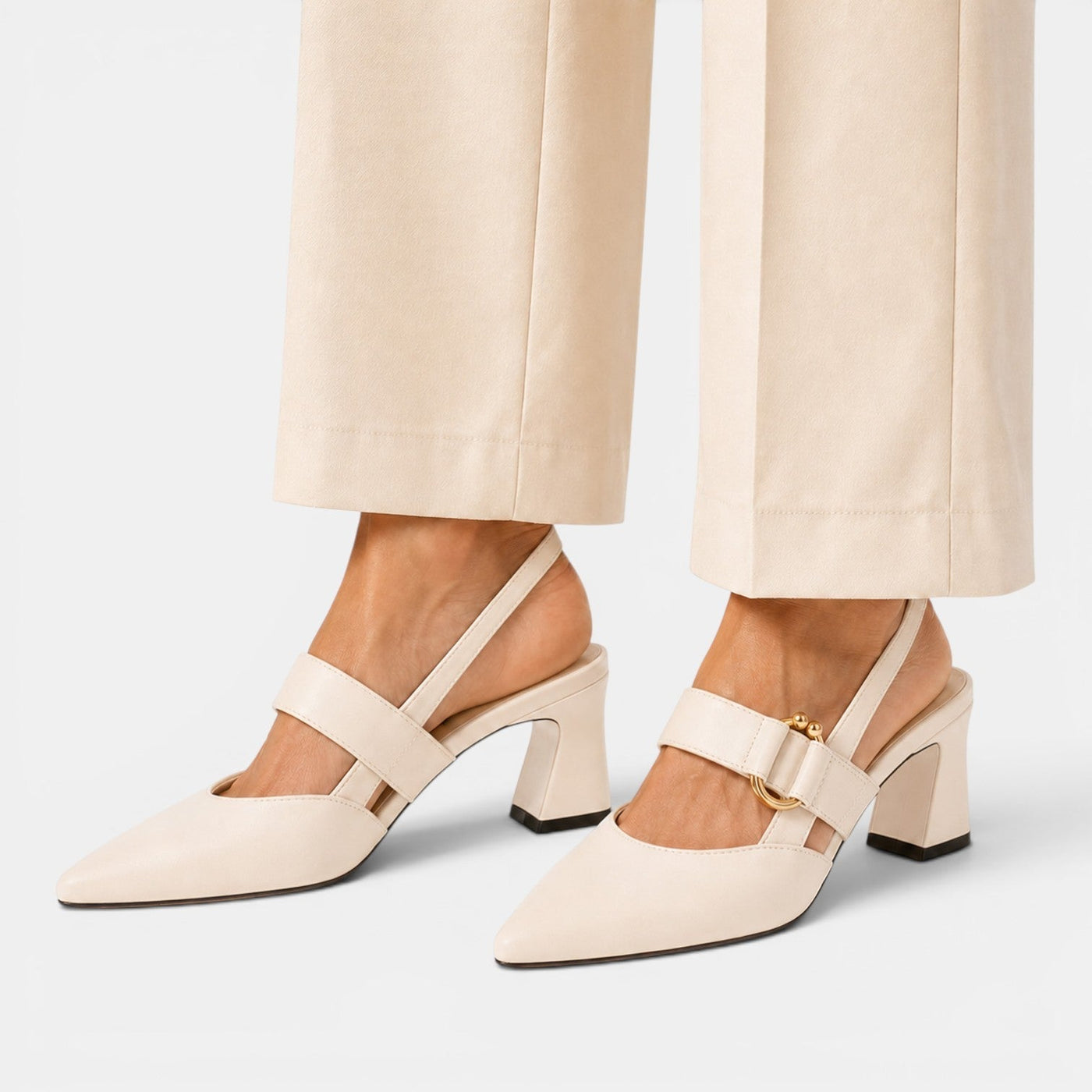Zapatos de Tacón Mujer Premium – Salón de Punta con Pulsera y Tacón de 6 cm