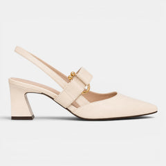 Women's Pointed Toe Ankle Strap Pumps - 2.4 Inch (6 cm) Mid Heel