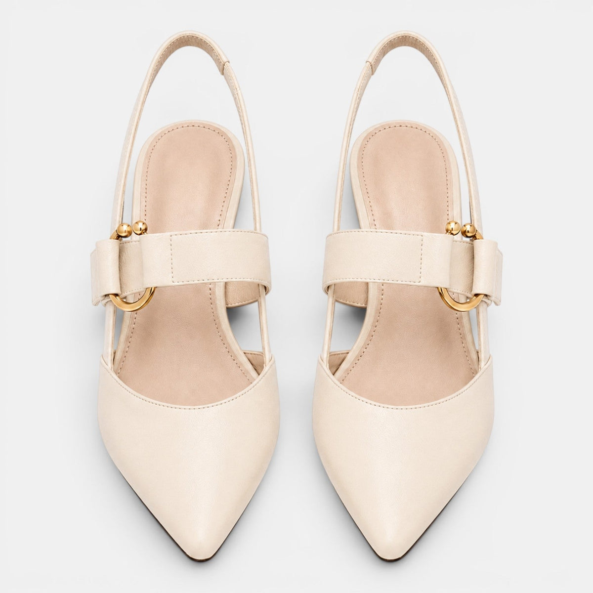 Women's Pointed Toe Ankle Strap Pumps - 2.4 Inch (6 cm) Mid Heel