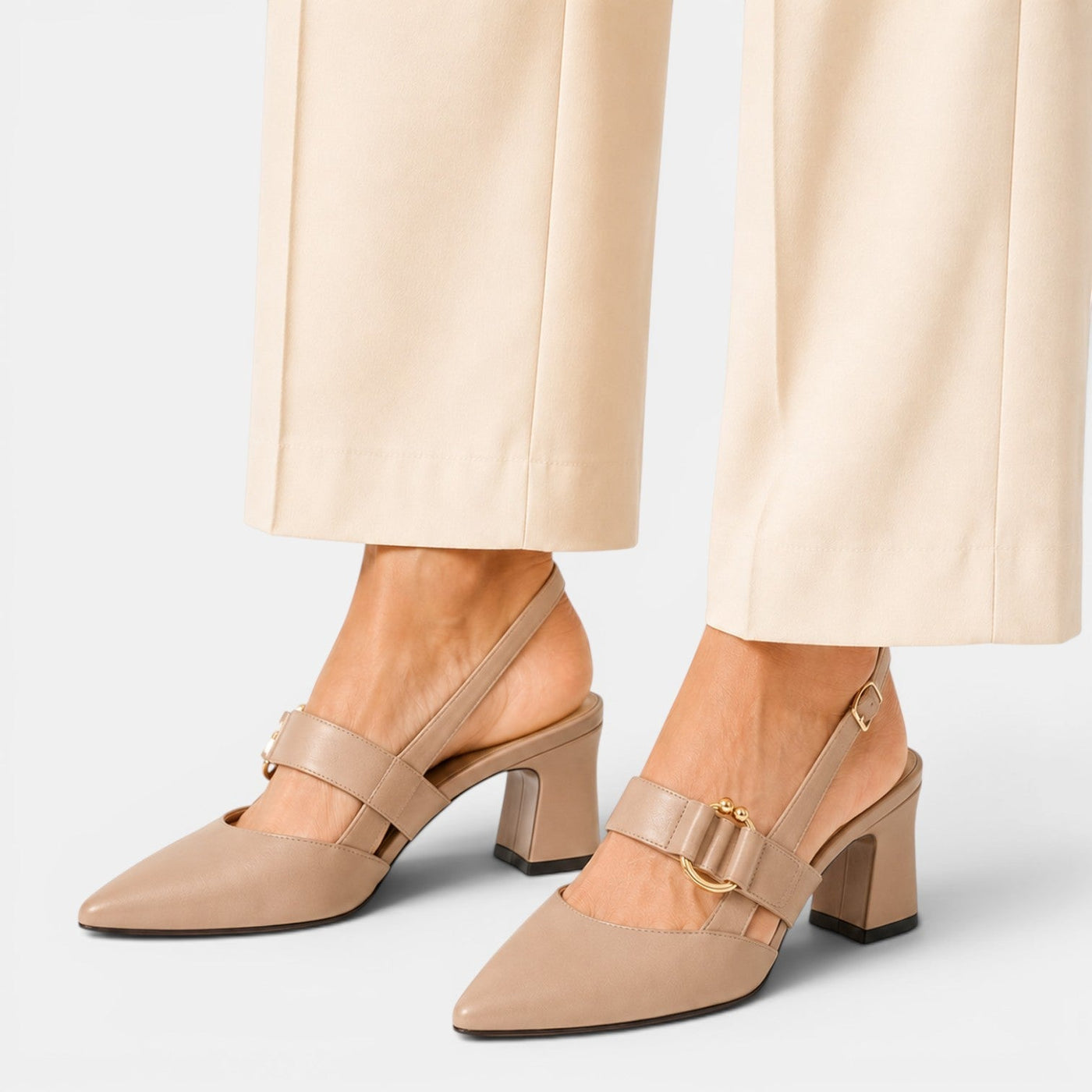Zapatos de Tacón Mujer Premium – Salón de Punta con Pulsera y Tacón de 6 cm