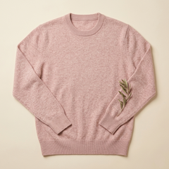 Jersey de Cuello Redondo de Cashmere Puro para Mujer