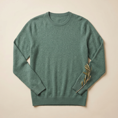 Jersey de Cuello Redondo de Cashmere Puro para Mujer