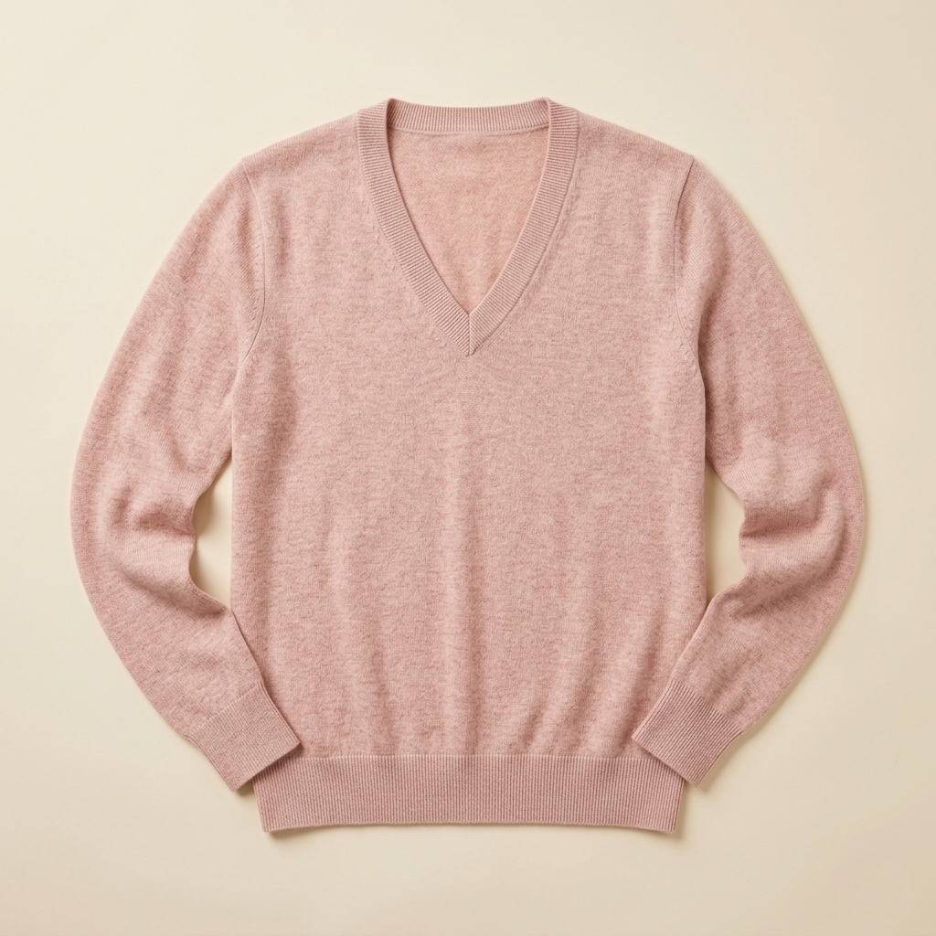 Jersey de Cashmere Mujer con Cuello Pico