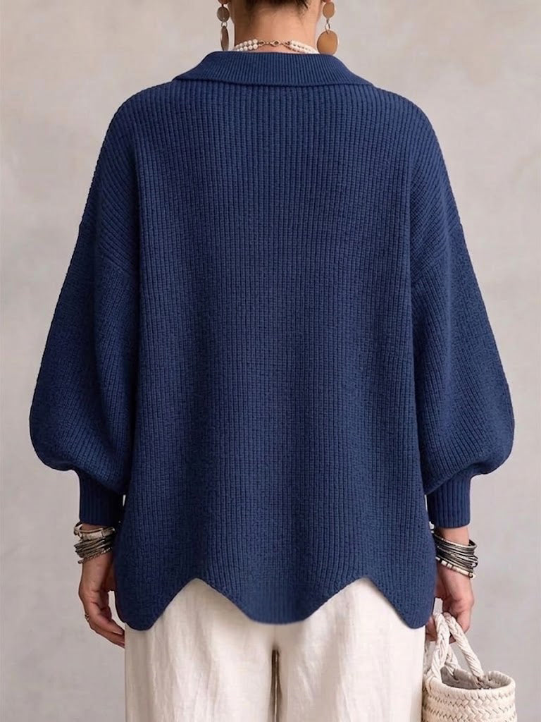 Cárdigan Mujer Oversize con Botones Metálicos