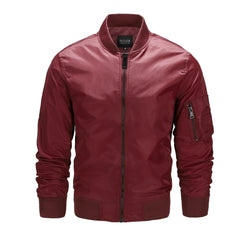 Men's Bomber Jacket - Ribbed Collar and Cuffs, Up to 5XL