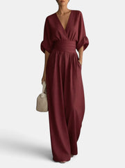 Mono Elegante Mujer Premium – Mono Largo con Escote en V