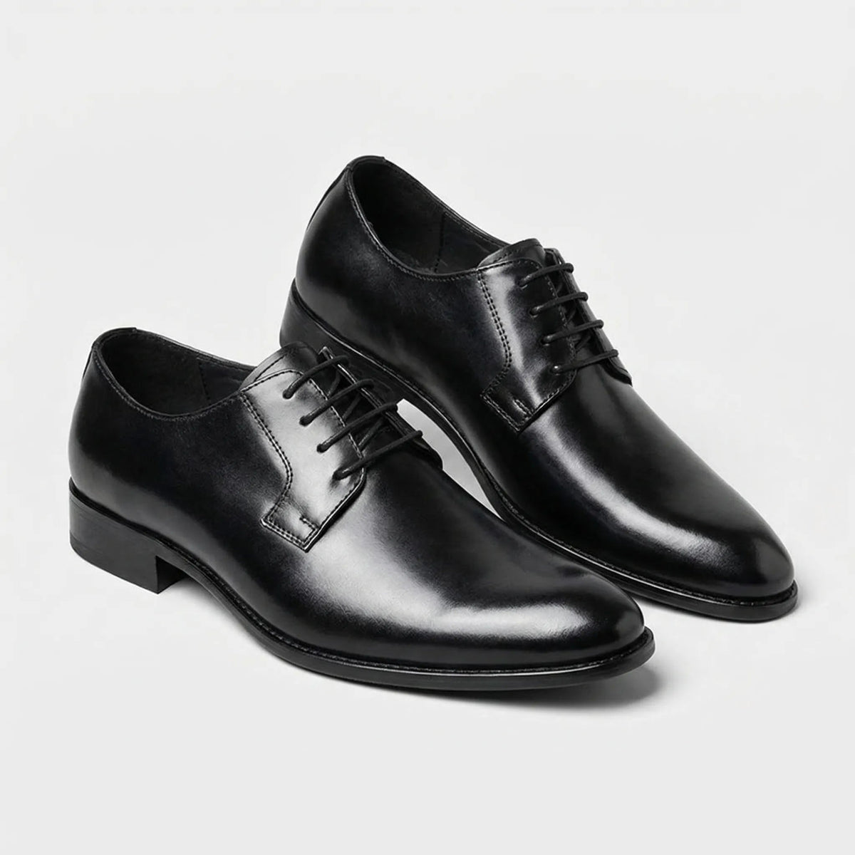 Blucher de Piel Hombre con Cordones y Punta Redonda
