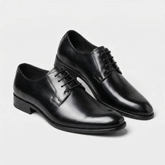 Blucher de Piel Hombre con Cordones y Punta Redonda