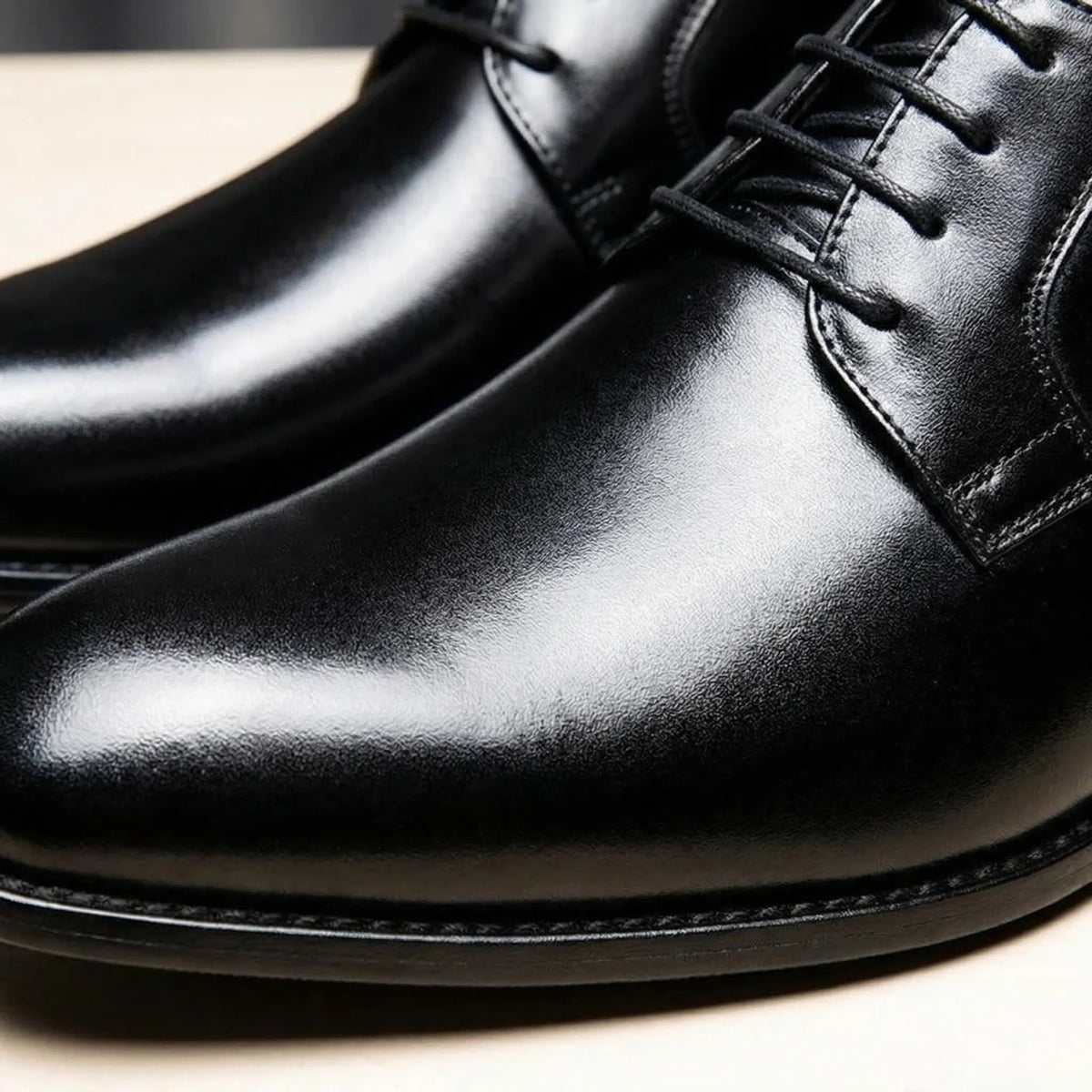 Blucher de Piel Hombre con Cordones y Punta Redonda