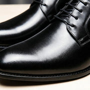 Blucher de Piel Hombre con Cordones y Punta Redonda