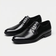 Blucher de Piel Hombre con Cordones y Punta Redonda