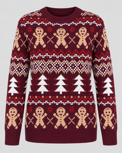 Women's Fair Isle Gingerbread Christmas Sweater