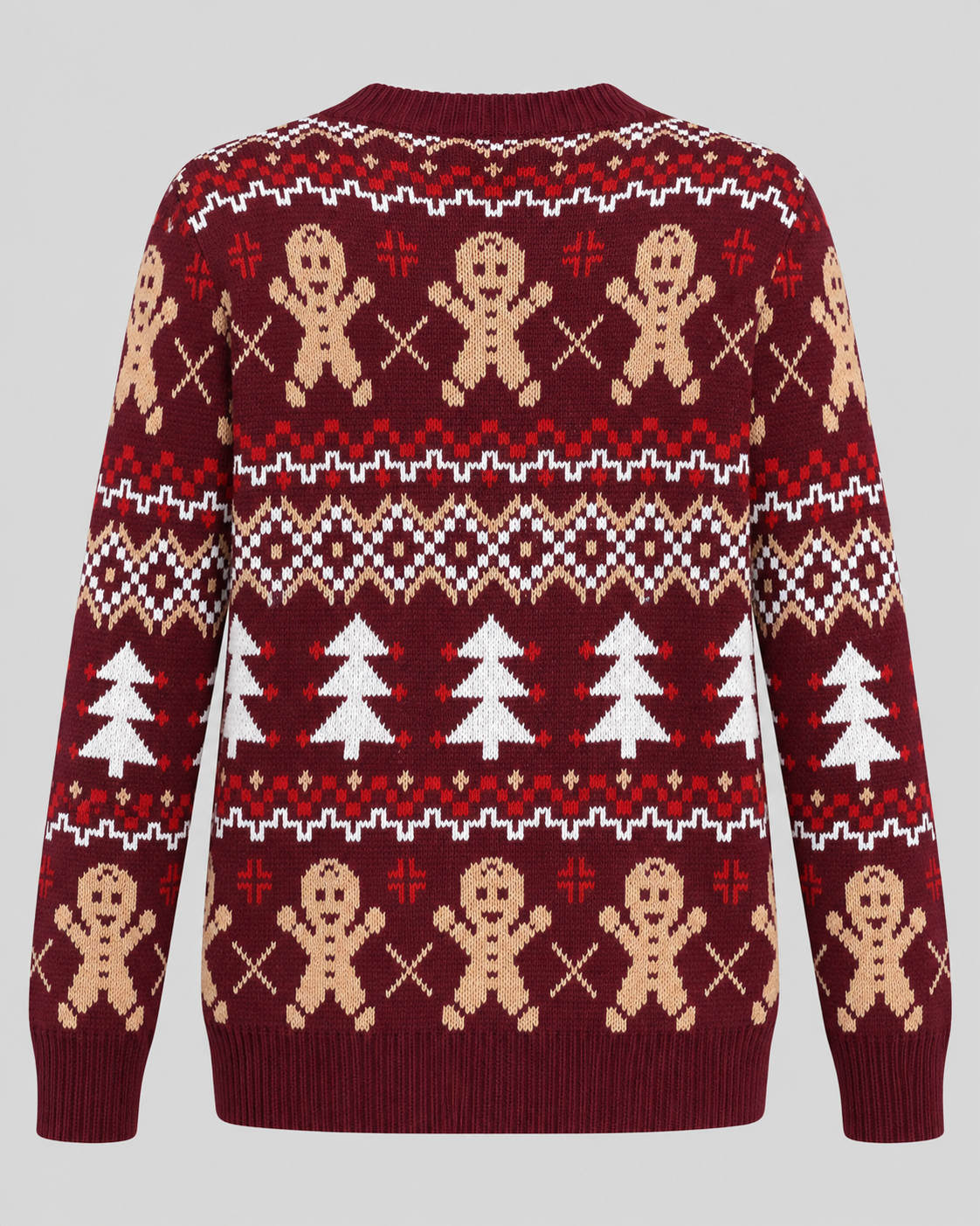 Women's Fair Isle Gingerbread Christmas Sweater