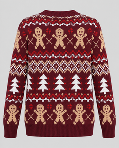 Women's Fair Isle Gingerbread Christmas Sweater